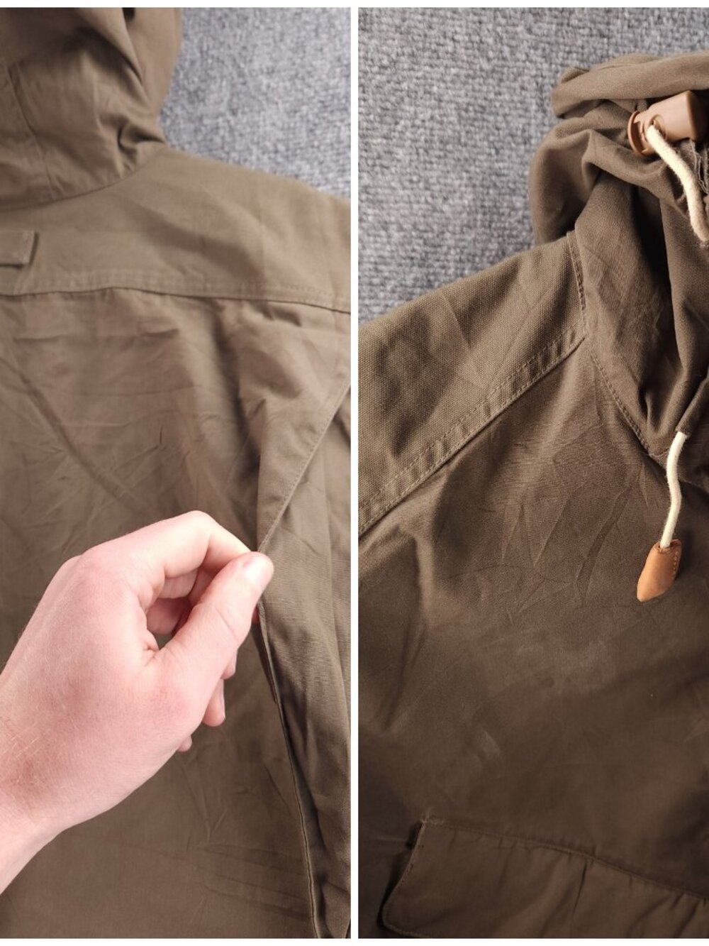 FJALLRAVEN No. 68 Jacket XL Hooded Green Full Zip G-1000 Pockets Outdoors Men - Picture 16 of 16